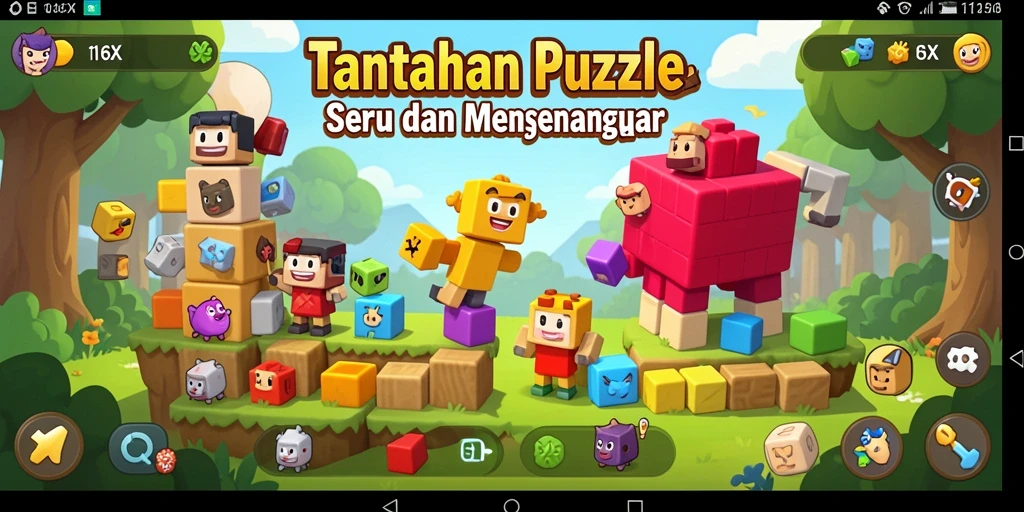 Tampilan gameplay 116X dengan tantangan puzzle yang menarik.