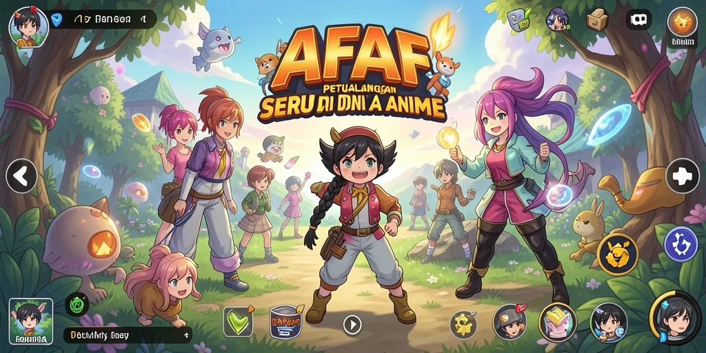 Tampilan screenshot AFAF menampilkan karakter anime dalam pertempuran seru.