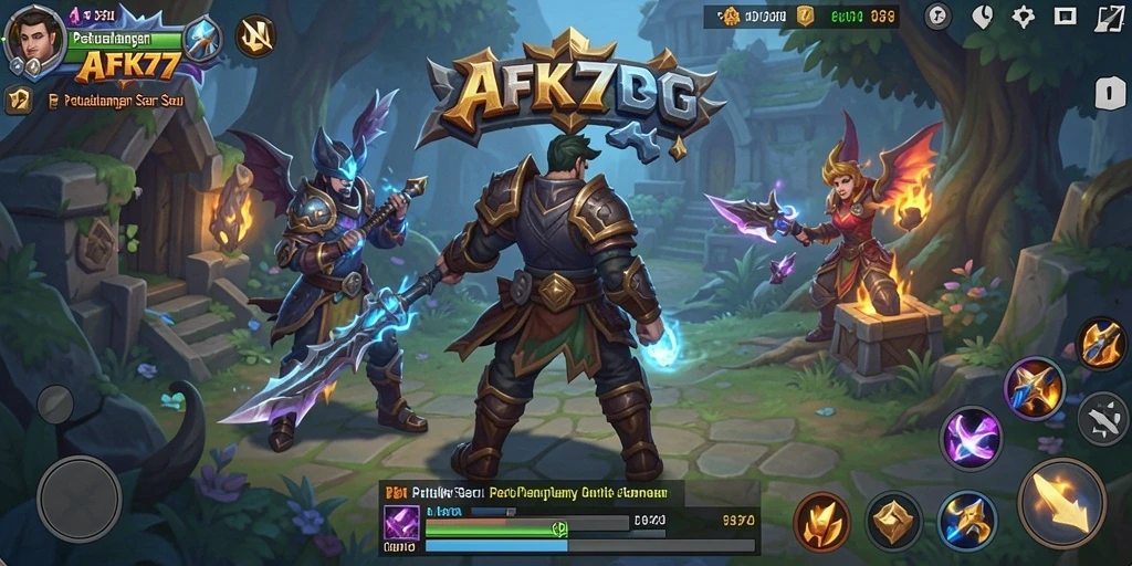 Tampilan gameplay epik dari AFK77 yang penuh aksi.