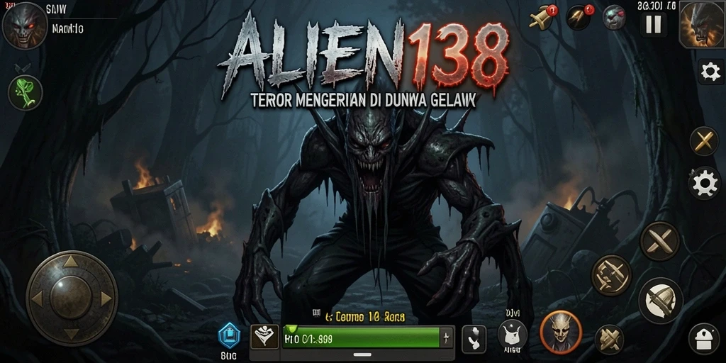 Skrinsut menunjukkan gameplay ALIEN138 dengan suasana horor yang mencekam.