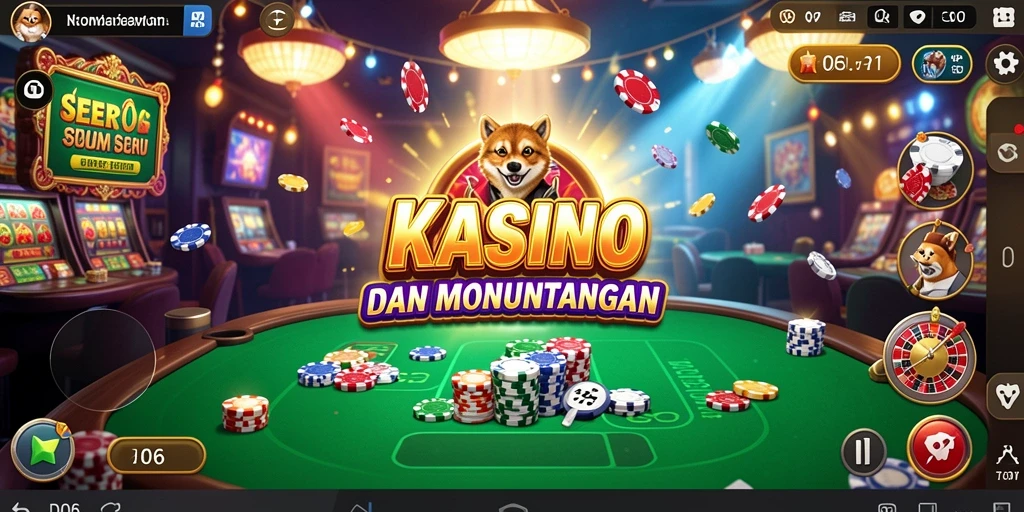 Tampilan gameplay D06 yang menarik dengan berbagai permainan Kasino.