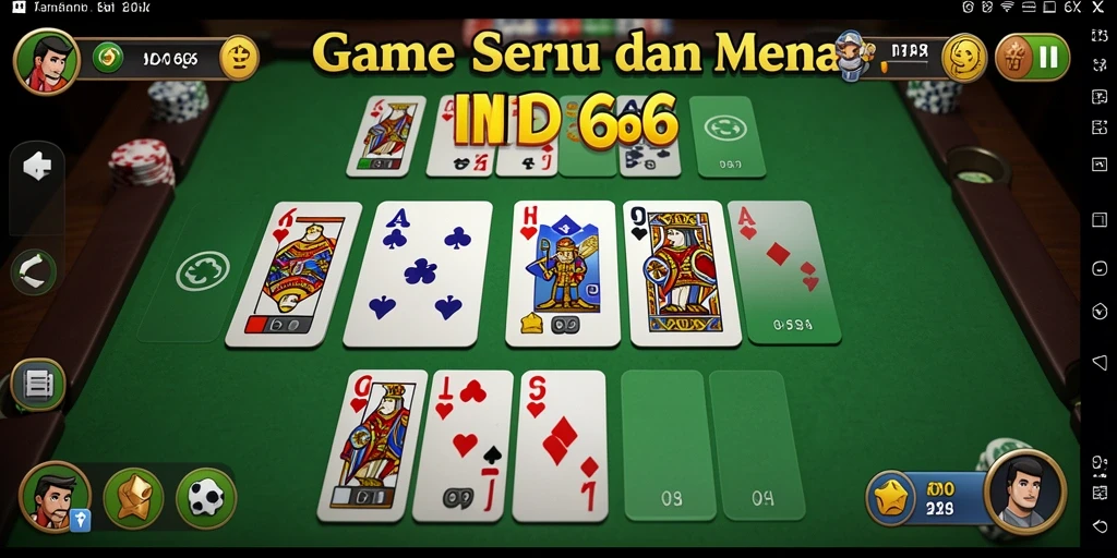 Tangkapan layar IND666 menampilkan gameplay Domino yang seru dan interaktif.