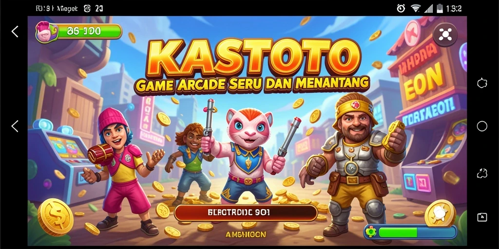 Tampilan gameplay KASTOTO yang menarik dan penuh warna.