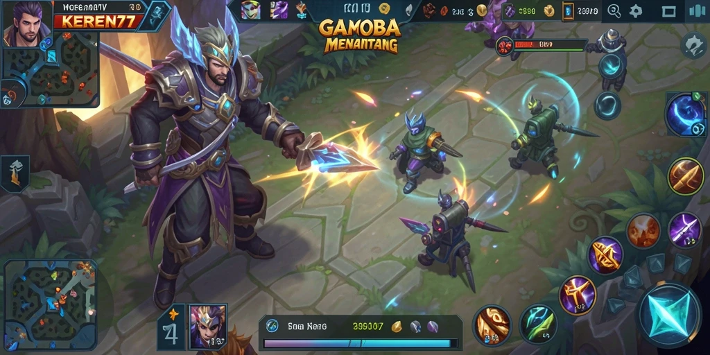 Tampilan gameplay intens dan strategis di KEREN77.