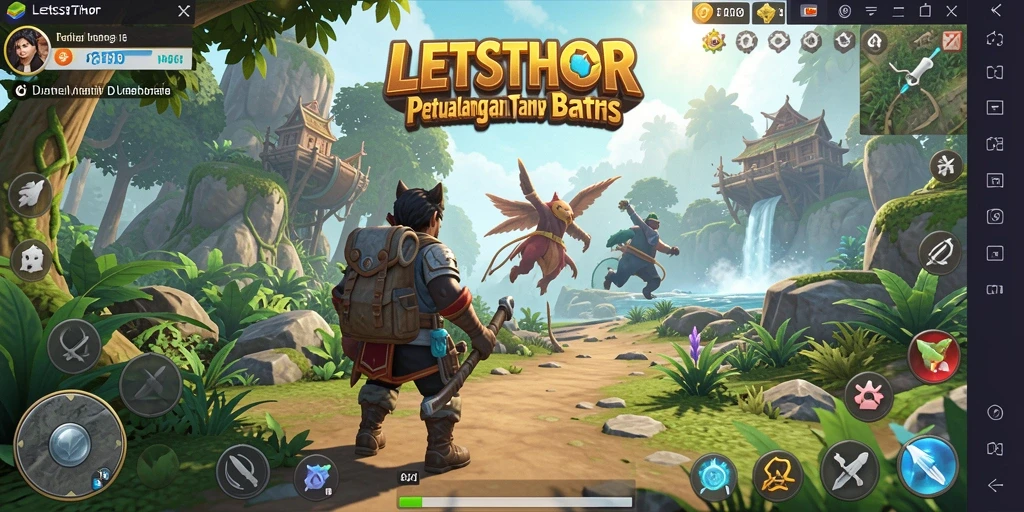 Gameplay LETSTHOR yang mendebarkan di dunia terbuka.