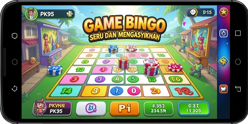 Tampilan visual menarik dari gameplay Bingo PK95.