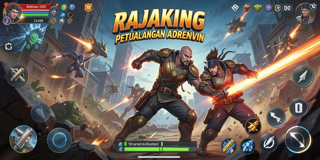 Tampilan dinamis dan seru dari gameplay RAJAKING.